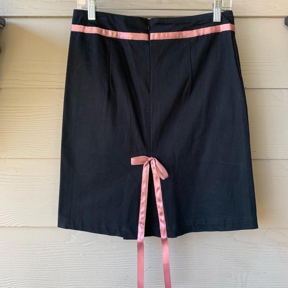 French Kitty Cotton Spandex Midi Skirt